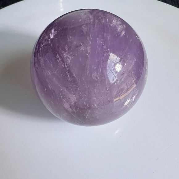 Amethyst Crystal Marble Sphere Meditation Stone‎ (#4) - Picture 8 of 11